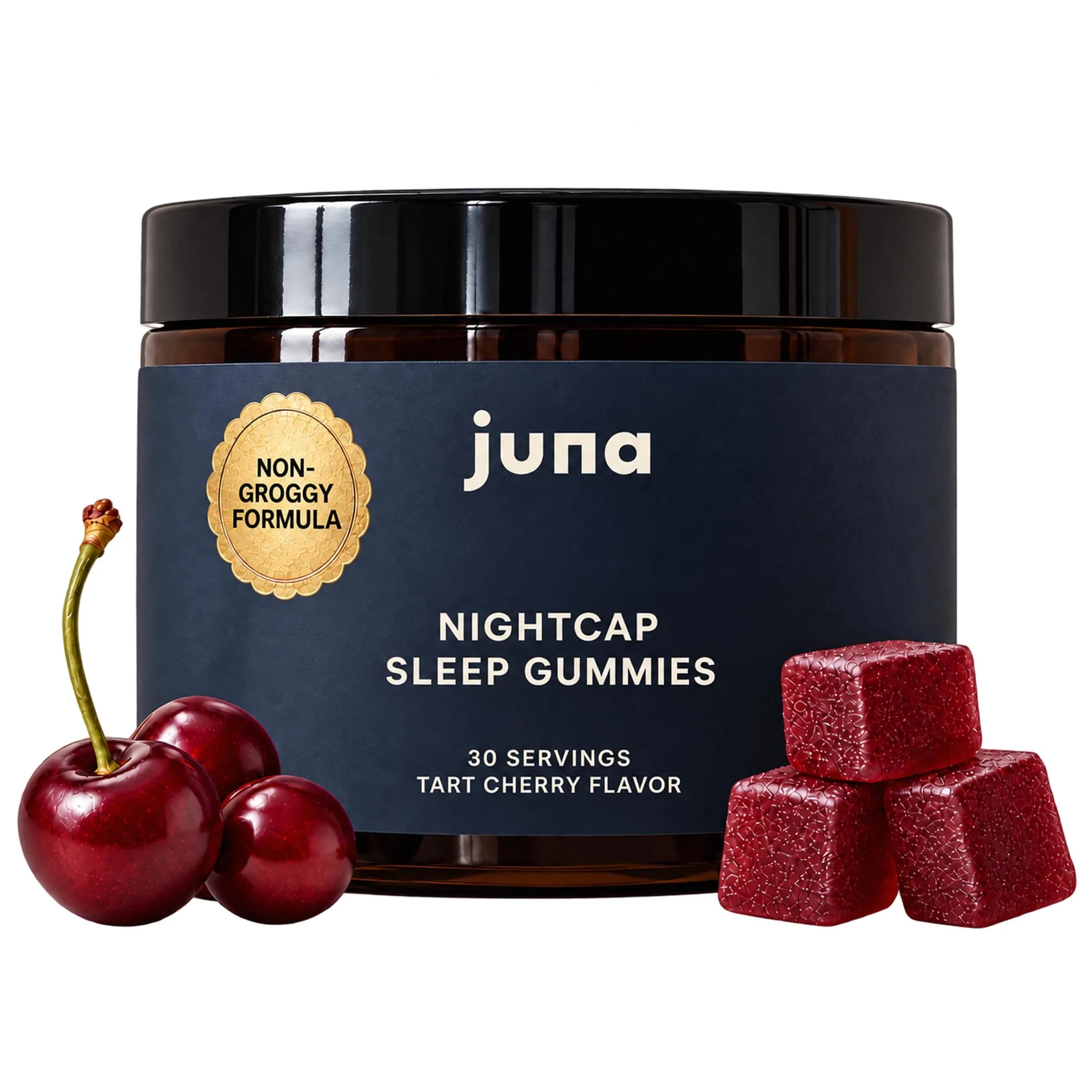 Juna Nightcap Sleep Gummies, Plant-Based Melatonin, Non-Groggy, 30 Count | Supports Deep Rest & Recovery - main product image
