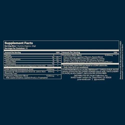 Juna Nightcap Sleep Gummies, Plant-Based Melatonin, Non-Groggy, 30 Count | Supports Deep Rest & Recovery thumbnail 6