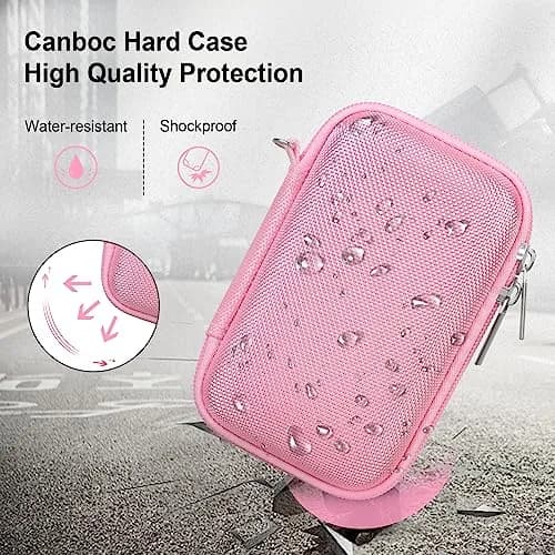 Canboc Pink Hard Camera Case for Canon G7X Mark III/II, Sony RX100 VII, RICOH GR IV 8.2cm (3.2in) | Fits Compact Digital Cameras thumbnail 3