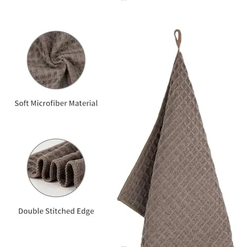 watchget Barista Cleaning Towels 30cm x 30cm (12"x12") | 4 Pack Microfiber Waffle Weave for Espresso Steam Wands & Counters thumbnail 3