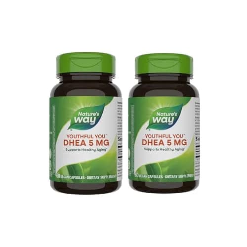 Nature's Way Youthful You DHEA 5 Mg Vegan Capsules 120 Count (2 Pack) | Supports Healthy Aging & Hormone Production thumbnail 1