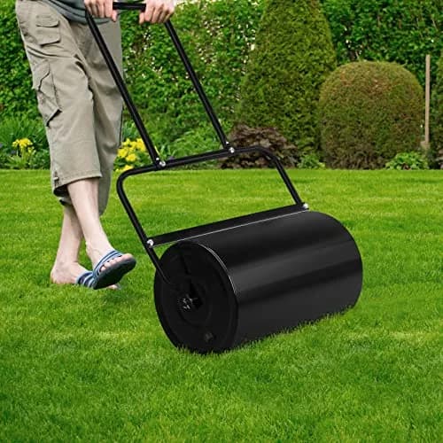 Outvita Lawn Roller, 10 Gal Water & Sand Filled, Black | Heavy Duty Push Lawn Tool for Flatting & Packing thumbnail 2
