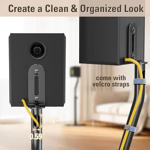 Mounting Dream Adjustable Speaker Stands Pair, 39" Max Height, 11 lbs Capacity Each | Heavy Duty Floor Stands for Home Theater thumbnail 4