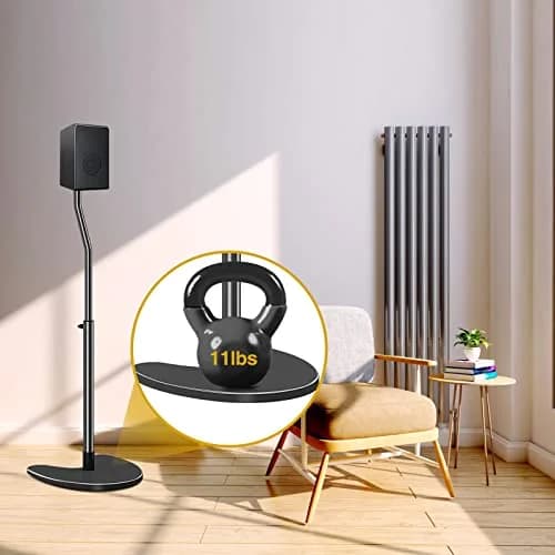 Mounting Dream Adjustable Speaker Stands Pair, 39" Max Height, 11 lbs Capacity Each | Heavy Duty Floor Stands for Home Theater thumbnail 6