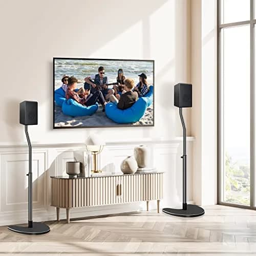 Mounting Dream Adjustable Speaker Stands Pair, 39" Max Height, 11 lbs Capacity Each | Heavy Duty Floor Stands for Home Theater thumbnail 8