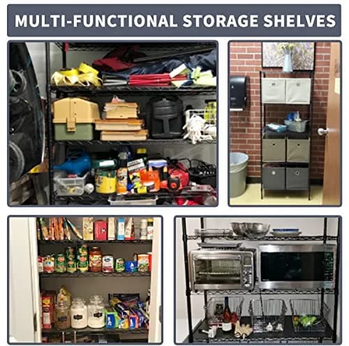 YYkokocat 5 Tier Storage Shelves | Adjustable Wire Shelf Rack 21.5 x 11.6 x 47.6 thumbnail 6