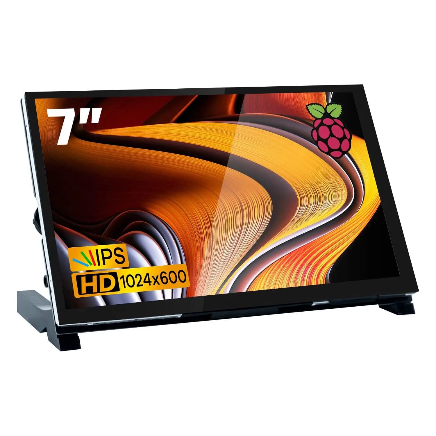 Hosyond 7 Inch IPS LCD Touch Screen Monitor 17.8 cm (7 Inch) | 1024x600 Resolution, Plug-and-Play — 7 inch IPS-black