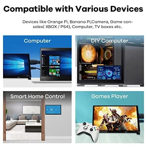 Hosyond 7 Inch IPS LCD Touch Screen Monitor 17.8 cm (7 Inch) | 1024x600 Resolution, Plug-and-Play thumbnail 5