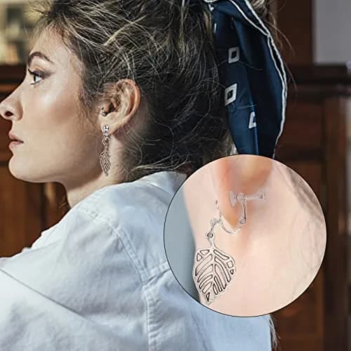 SUNNYCLUE Jewelry Findings 16pcs Silver Non Pierced Earring Converters | Easy to Use & Marine Style Design thumbnail 6