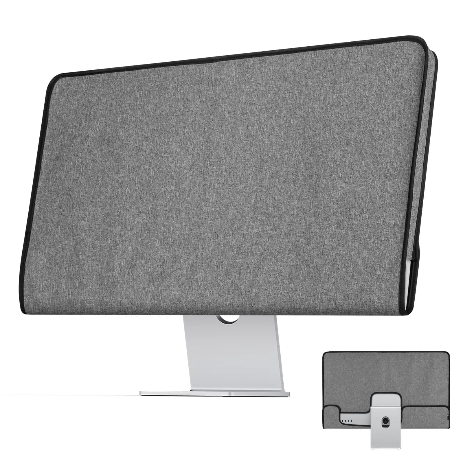 CaSZLUTION Monitor Dust Cover for Apple Studio Display 27 Inch | Oxford Cloth + Polyester, Gray