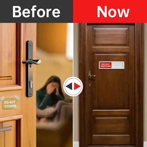 Sukh Office Door Sign - Do Not Disturb Meeting in Progress Slider Sign 17.5 cm (6.88 inches) | Magnetic & Adhesive Dual Installation thumbnail 8