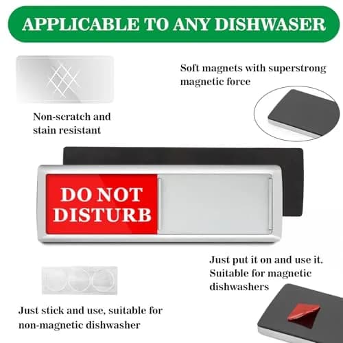 Sukh Office Door Sign - Do Not Disturb Meeting in Progress Slider Sign 17.5 cm (6.88 inches) | Magnetic & Adhesive Dual Installation thumbnail 3