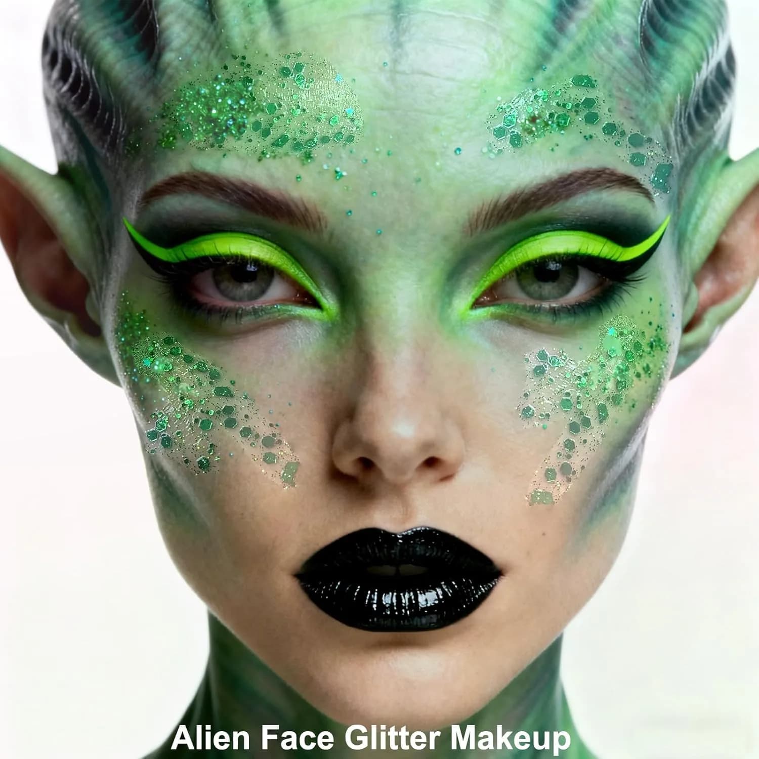 MEICOLY Green Chunky Glitter Gel 50ml (1.7 Fl Oz) | Self-Adhesive Face Body Hair Glitter for Festivals - view 6