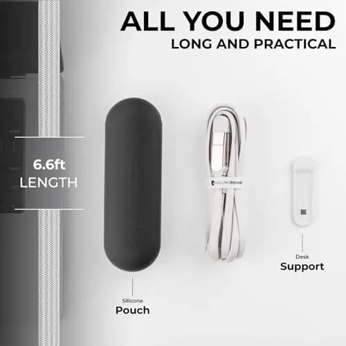 Rolling Square inCharge XL 2m USB-C Cable, 6-in-1 Fast Charger, White, 100W Support thumbnail 4