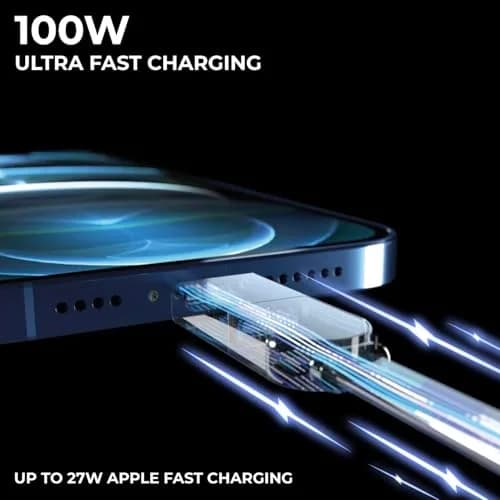Rolling Square InCharge XL 2m USB C Lightning & Micro USB Cable | 100W Fast Charging, Yellow thumbnail 3