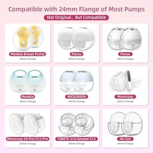 GOCROWEEN Flange Inserts 13/15/17/19/21mm (5-Pack) | Reduce 24mm Shields to Correct Size for Spectra, Momcozy thumbnail 3
