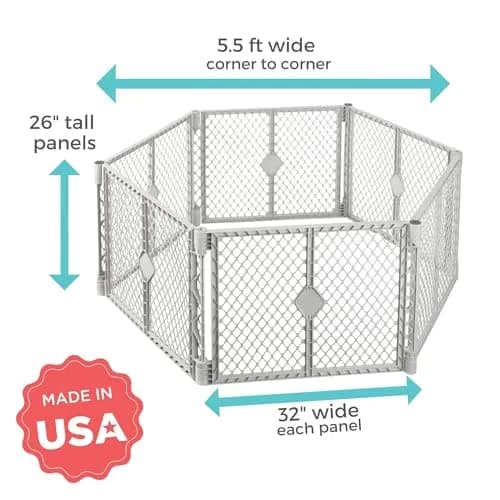 Toddleroo Superyard 6-Panel Baby Playard 18.5 SqFt | Portable Indoor/Outdoor Safety Enclosure thumbnail 7