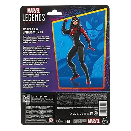 Marvel Spider-Man Marvel Legends Series Jessica Drew Spider-Woman 6 Inch Action Figure | Collectible with Accessories thumbnail 3