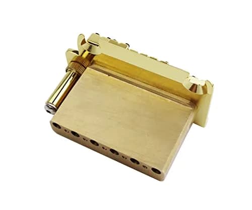 Guyker Non-locking 2 Point Guitar Tremolo Bridge 83.2 x 40.3mm | Brass Block, CNC Machined, Gold thumbnail 5