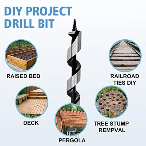 Masendelk 13mm x 300mm Wood Auger Drill Bit with 11mm Hex Shank | Precision Holes in Hardwood & Softwood thumbnail 7