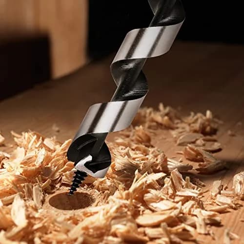 Masendelk 22mm (0.875 Inch) Wood Auger Drill Bit with 11mm Hex Shank | 300mm Long Carbon Steel for Hardwood & Softwood thumbnail 6