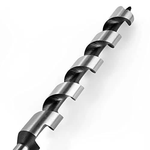 Masendelk 22mm (0.875 Inch) Wood Auger Drill Bit with 11mm Hex Shank | 300mm Long Carbon Steel for Hardwood & Softwood thumbnail 2