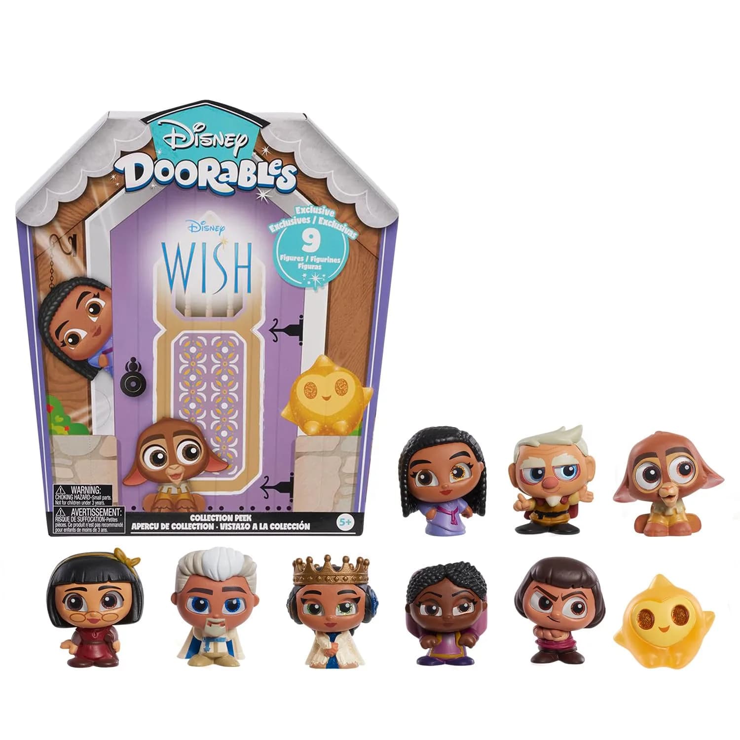 Disney Doorables Wish Collector Peek Blind Bag Figures 9-Pack | Mystery Toy for Ages 5+ — Multicolor