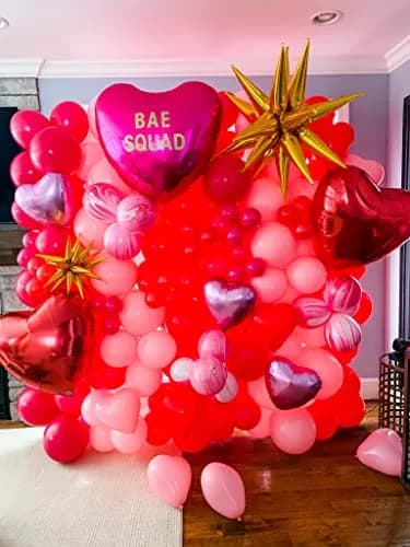 Voircoloria Hot Pink Balloons Garland Arch Kit 130pcs | Assorted Sizes 5-18 Inch thumbnail 7