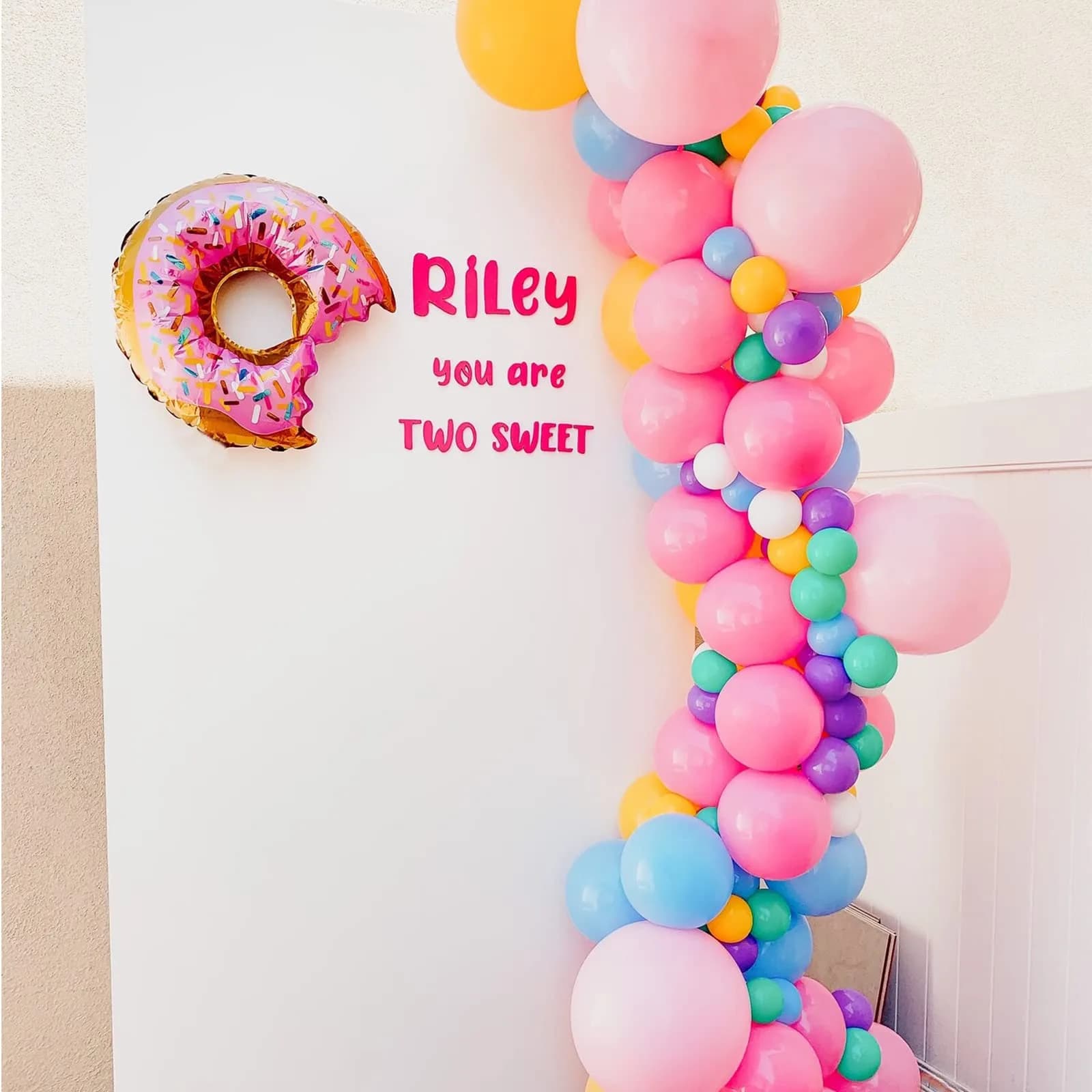 Voircoloria 130pcs Pink Balloons Garland Arch Kit Assorted Sizes (5, 10, 12, 18 Inch) | Birthday Party Decorations - view 7