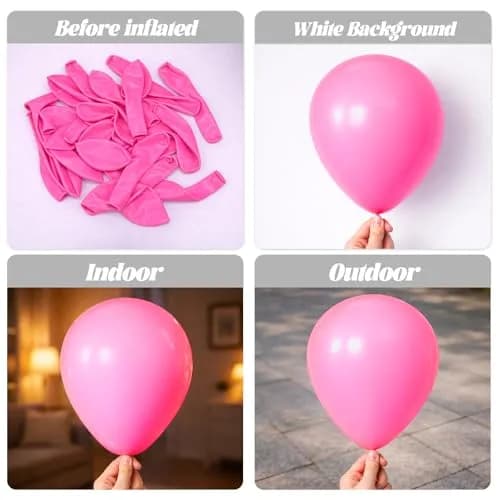 Voircoloria 130pcs Pink Balloons Garland Arch Kit Assorted Sizes (5, 10, 12, 18 Inch) | Birthday Party Decorations thumbnail 3