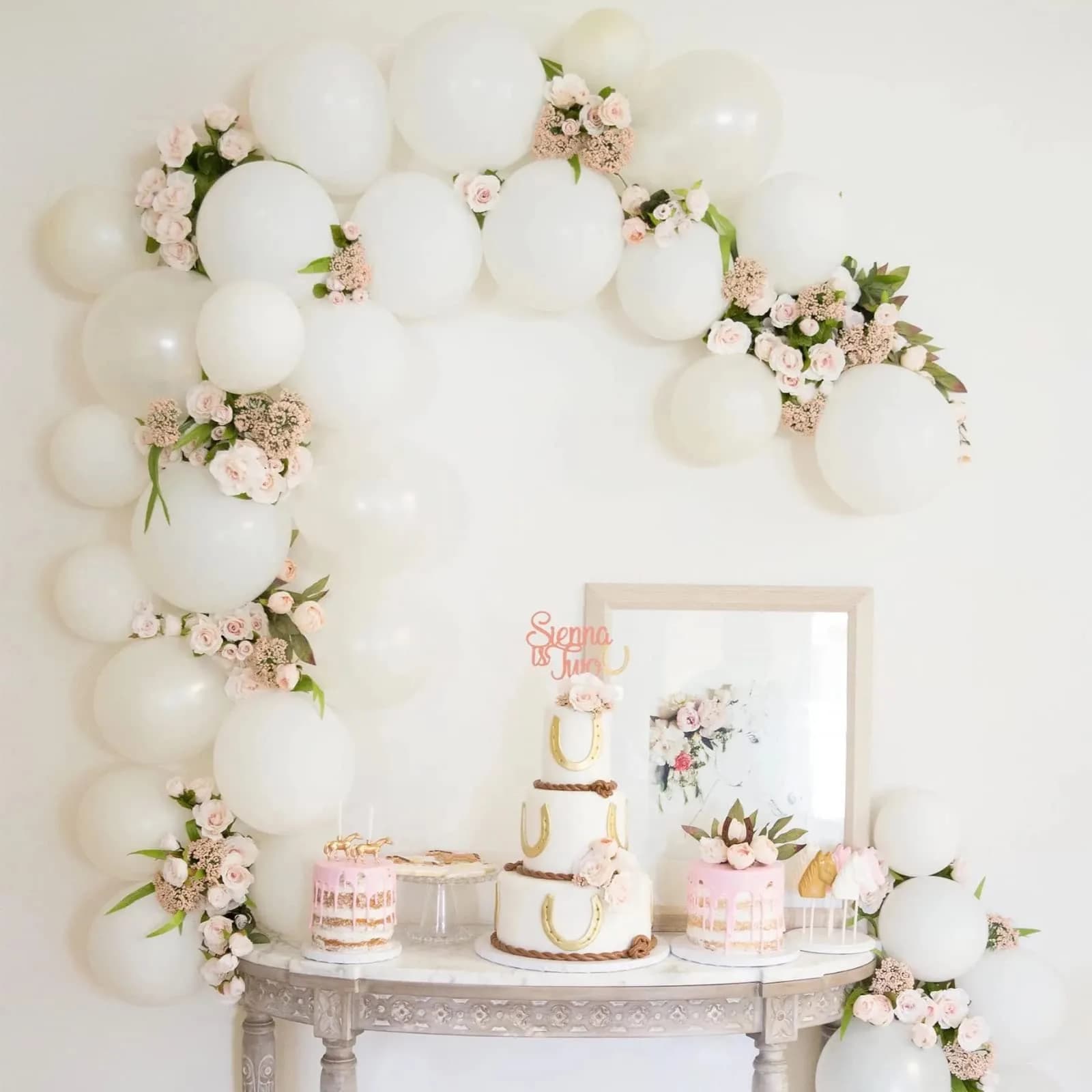 Voircoloria 130pcs White Party Balloons Garland Arch Kit, 18 12 10 5 Inch | Assorted Colors Balloon - view 5