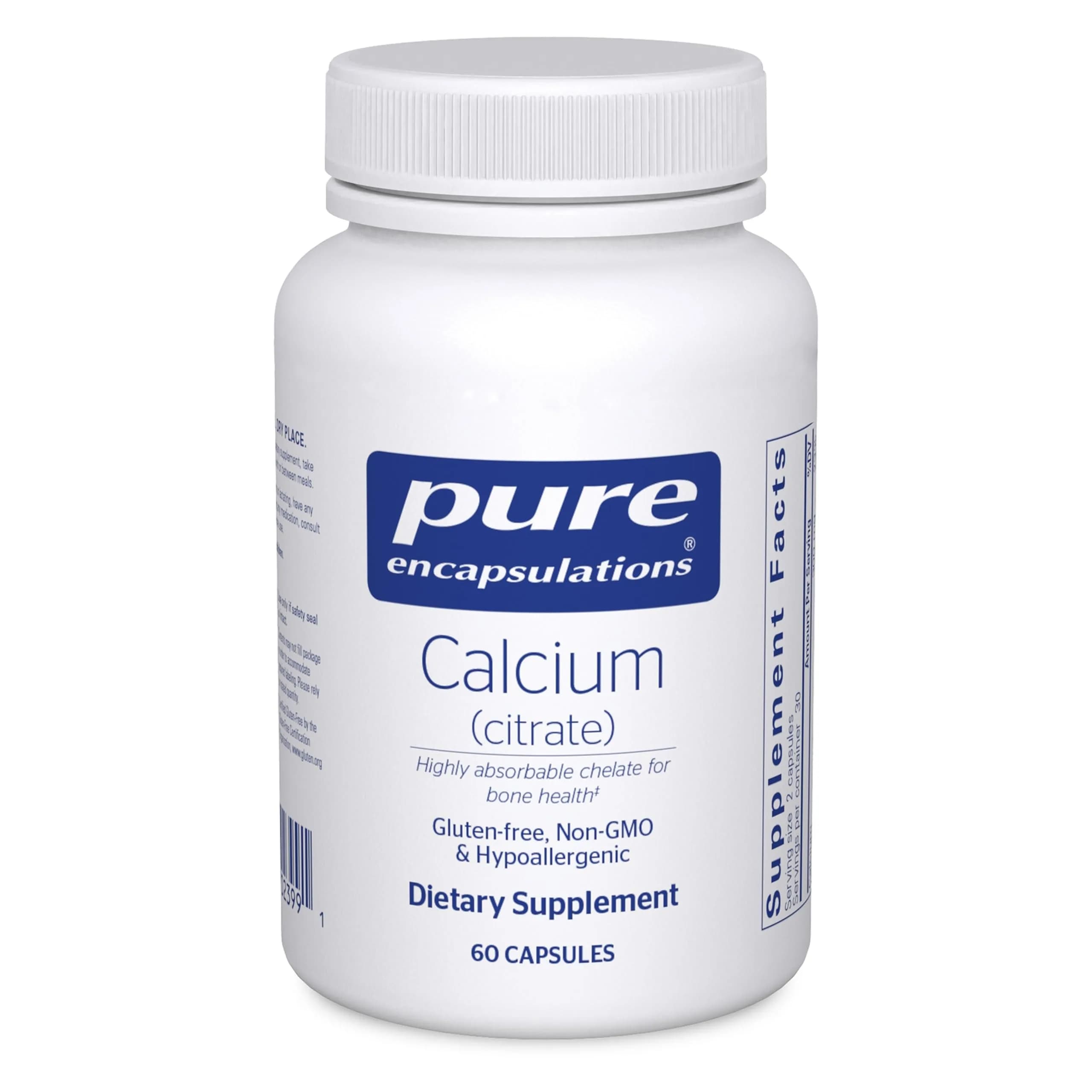 Pure Encapsulations Calcium Citrate 60 Capsules | Supports Bone, Heart, Colon Health — Capsule