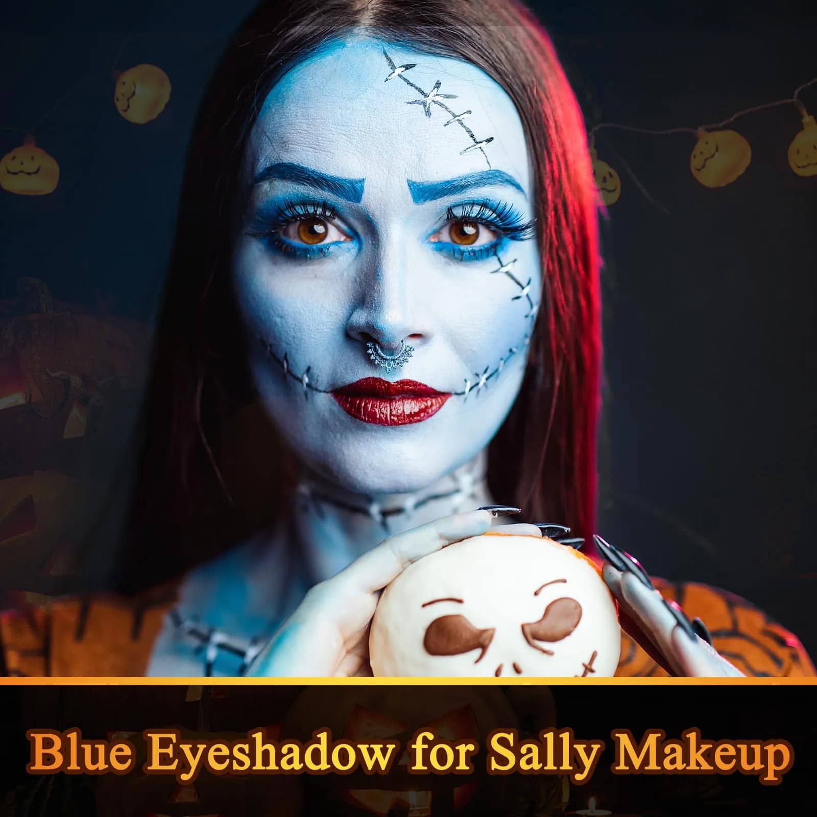 MEICOLY Blue Eyeshadow Stick 2pcs | Metallic Shimmer Crayon for Halloween Makeup - view 4