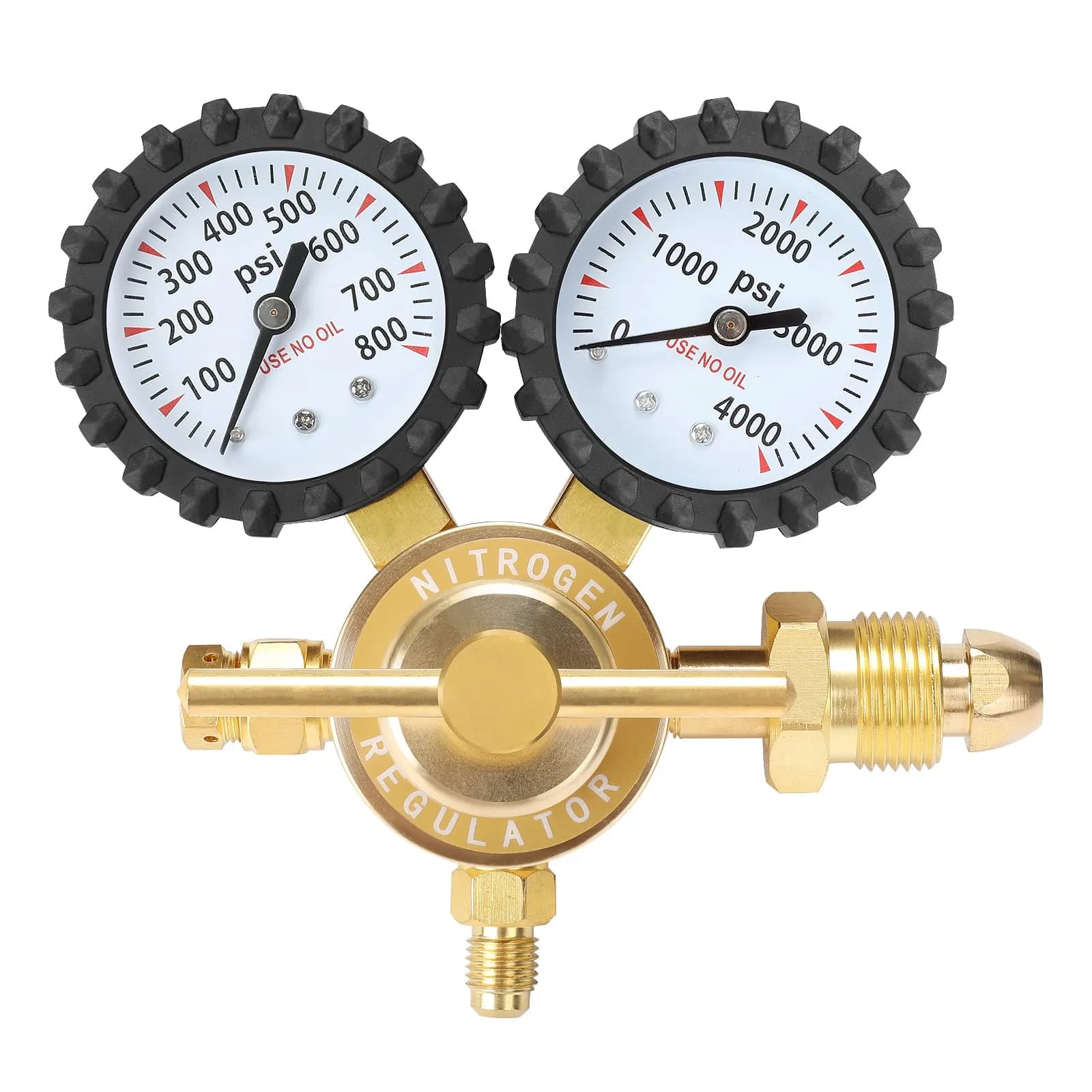 BETOOLL Nitrogen Regulator 0-800 PSI Brass | Accurate Pressure Control for HVAC & Soldering