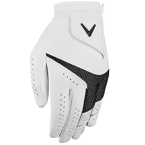 Callaway Golf Weather Spann Glove (Worn on Left Hand, Ladies, Medium, White) | Moisture-Wicking Comfort & Durability thumbnail 1