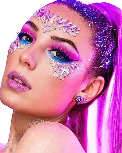 Go Ho Face & Body Glitter Gel 1.83 oz (52 g) | Holographic Purple Sparkle for Festival & Makeup thumbnail 2