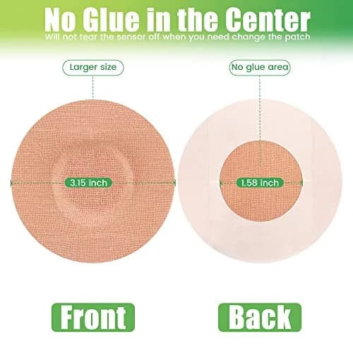 PPMAK Sensor Covers for Libre 2/3 - 40 PCS Adhesive Patches | Waterproof CGM Tape No Glue On Center thumbnail 4
