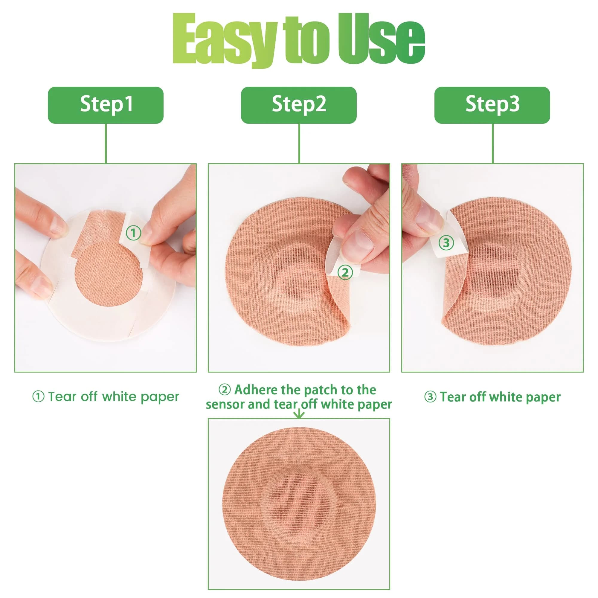 PPMAK Sensor Covers for Libre 2/3 - 40 PCS Adhesive Patches | Waterproof CGM Tape No Glue On Center - view 5