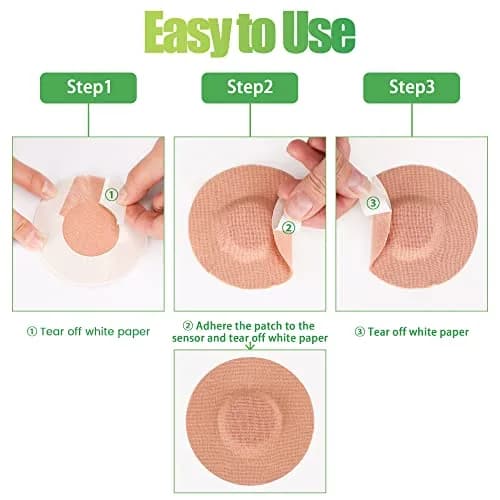 PPMAK Sensor Covers for Libre 2/3 - 40 PCS Adhesive Patches | Waterproof CGM Tape No Glue On Center thumbnail 5