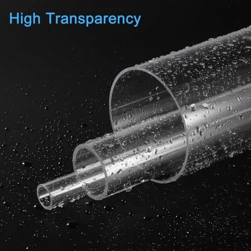 MECCANIXITY Plastic Pipe Rigid Polycarbonate Round Tube Clear 1.5" (37.6mm) ID 1.6" (40mm) OD 14" (350mm) High Impact for Lighting, Models, Water Plumbing thumbnail 5