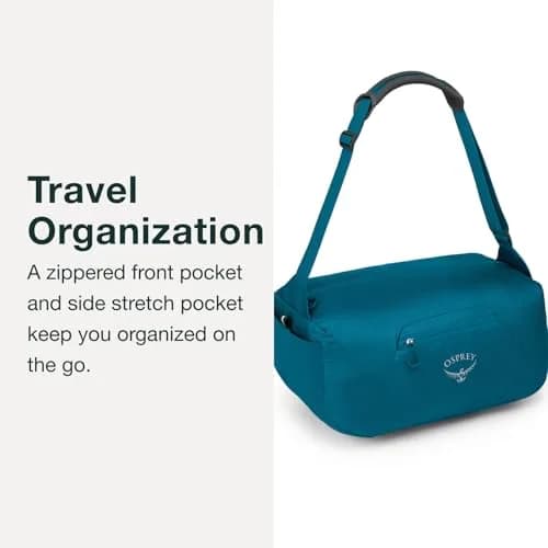 Osprey Ultralight Collapsible Stuff Duffel Waterfront Blue | Compact, Packable Travel Bag thumbnail 4
