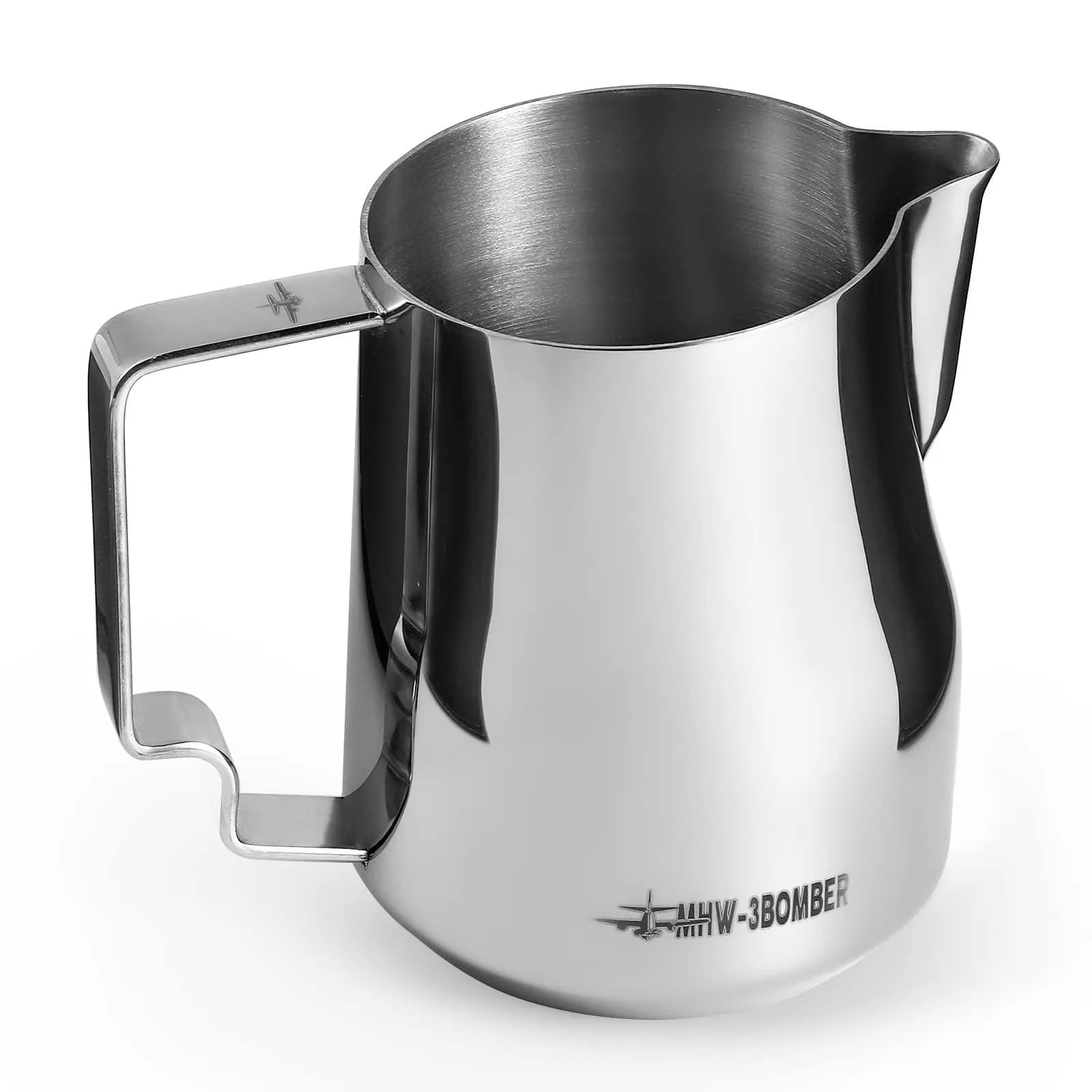 MHW-3BOMBER Milk Frothing Pitcher 450ml (15.2oz) | Stainless Steel Barista Latte Art Jug — Glossy