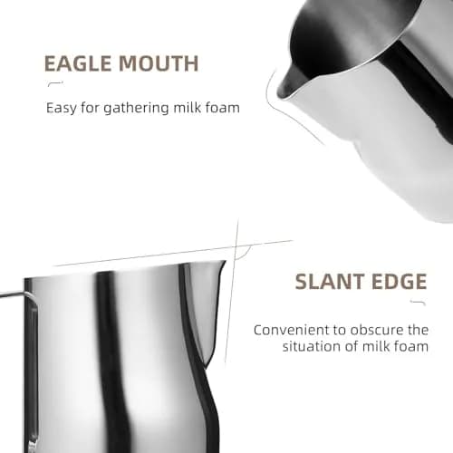 MHW-3BOMBER Milk Frothing Pitcher 450ml (15.2oz) | Stainless Steel Barista Latte Art Jug thumbnail 4