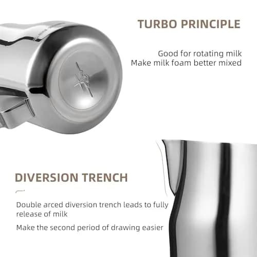 MHW-3BOMBER Milk Frothing Pitcher 450ml (15.2oz) | Stainless Steel Barista Latte Art Jug thumbnail 6