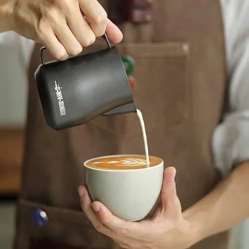 MHW-3BOMBER Turbo Milk Frothing Pitcher 450ml (15.2oz) Matte Black | Barista Latte Art Stainless Steel Jug thumbnail 2