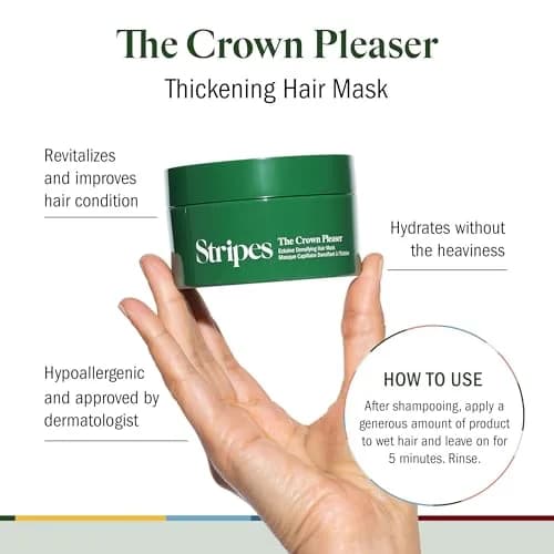 STRIPES The Crown Pleaser Hair Mask for Thinning Hair 6oz | Densifying, Moisturizing & Softening for Menopause thumbnail 2