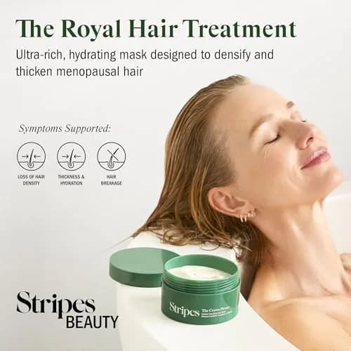 STRIPES The Crown Pleaser Hair Mask for Thinning Hair 6oz | Densifying, Moisturizing & Softening for Menopause thumbnail 3