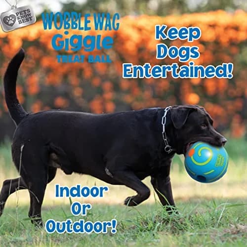Wobble Wag Giggle Treat Ball | Interactive Dog Toy & Treat Dispenser, 5.5" | Giggling Sounds for Dogs thumbnail 6
