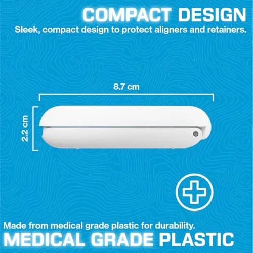 INVISALIGN White Aligner and Retainer Case | Medical-Grade Thermoplastic, Magnetic Closure, Ventilated Design thumbnail 4