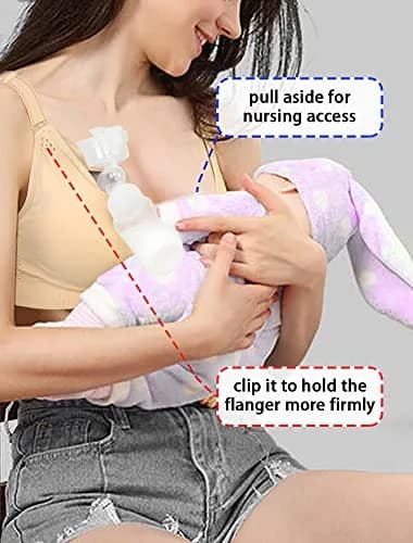 4HOW Hands-Free Pumping & Nursing Bra 3-Pack (Black+Grey+Beige) | Adjustable Support for Breastfeeding Mothers thumbnail 6